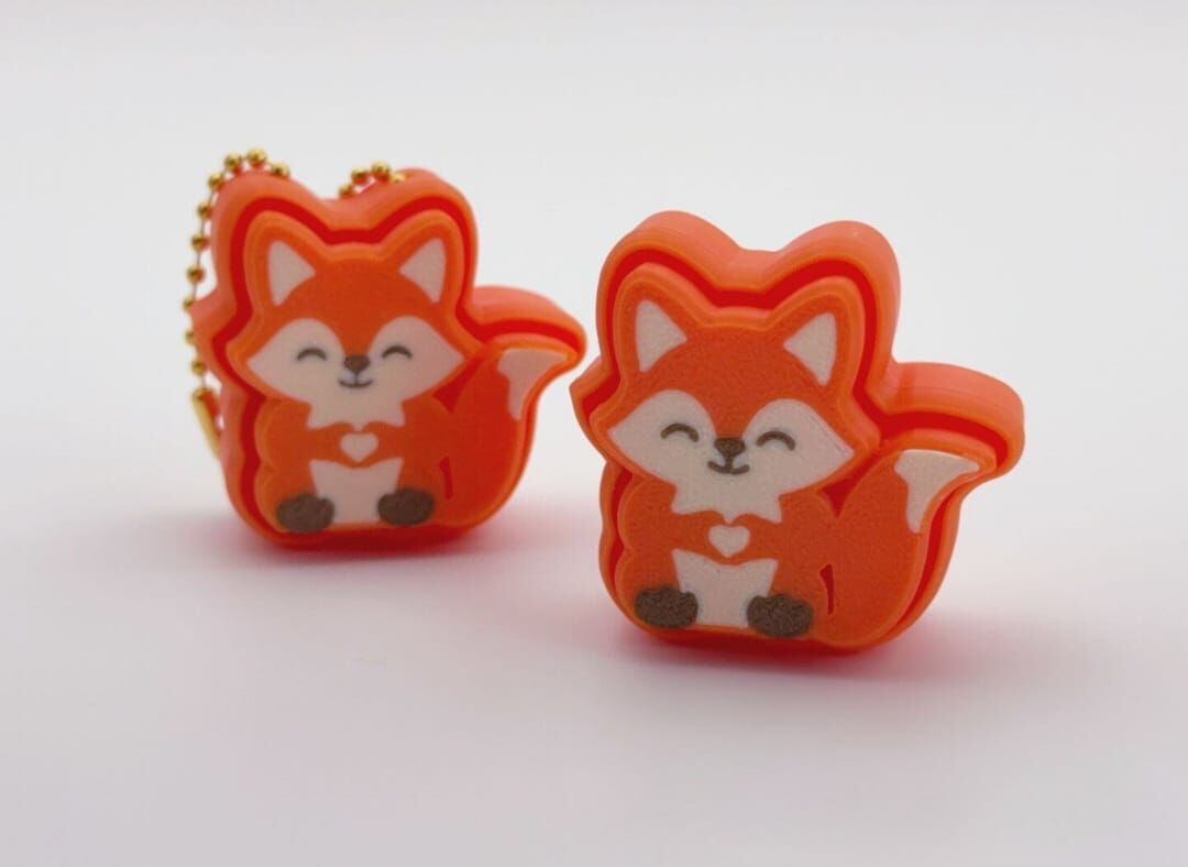 Sevimli Tilki Clicker Anahtarlık