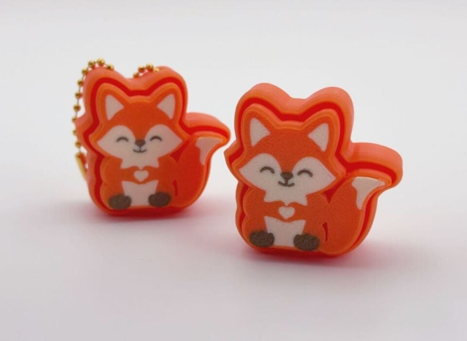 Sevimli Tilki Clicker Anahtarlık