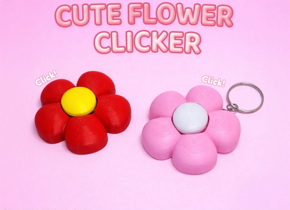 En Güzel Çiçek Clicker Anahtarlık
