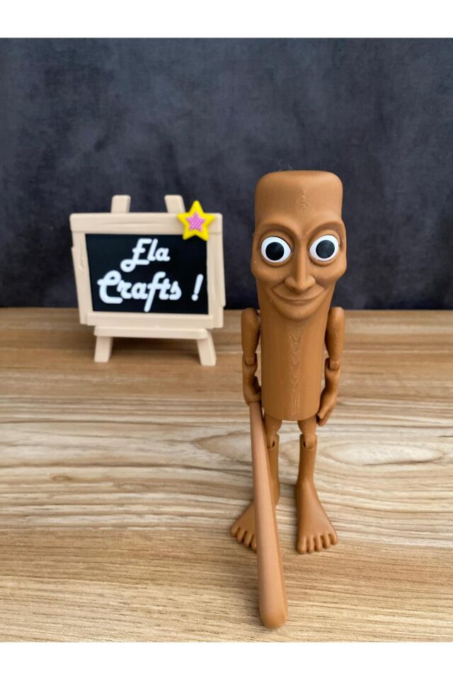 3D Eklemleri Oynayan “Tung Tung Sahur” Figür – Hareketli Biblo / Dekoratif Oyuncak