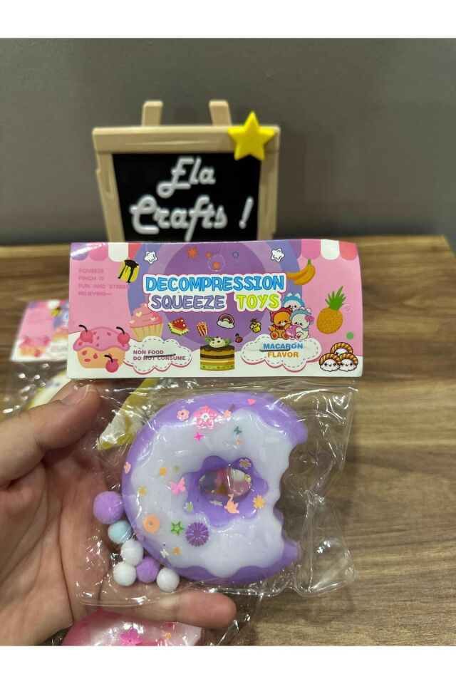 Donut Şeklinde Squishy | Tatlı Görünümlü Yumuşak Stres Oyuncağı