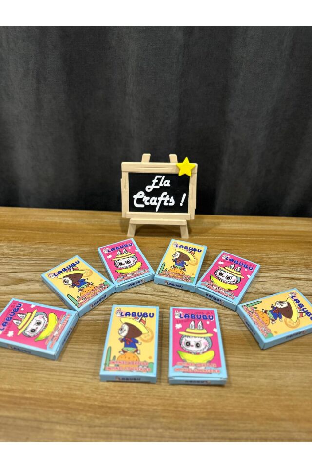 6 Kutu Labubu Karakter Kart Seti | 6 Koleksiyon Kartı + 1 Sticker | Sürpriz Kutulu Sevimli Kartlar
