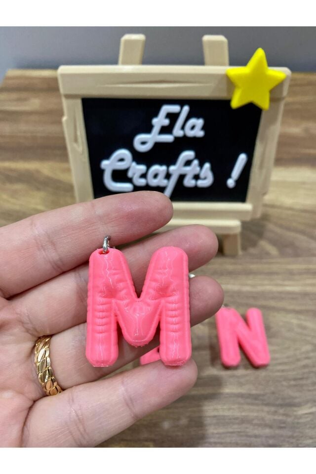 3D Balon Harf Anahtarlık | Kişiye Özel Renkli ve Şık Tasarım Anahtarlık