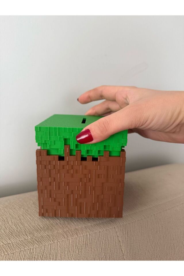 3D MİNECRAFT KUMBARA SAKLAMA KUTUSU