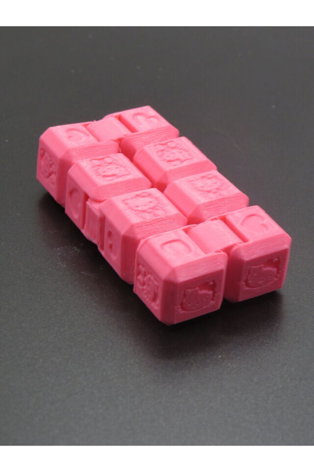 Hello Kitty'li 3D Stres Küpü - Sevimli Parmak Oyuncağı | Pembe Özel Tasarım