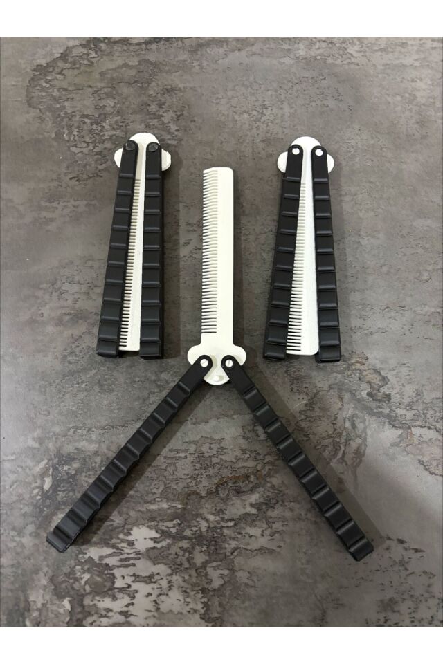 Siyah Beyaz Modern Kelebek Eğitim Sallama Tarak