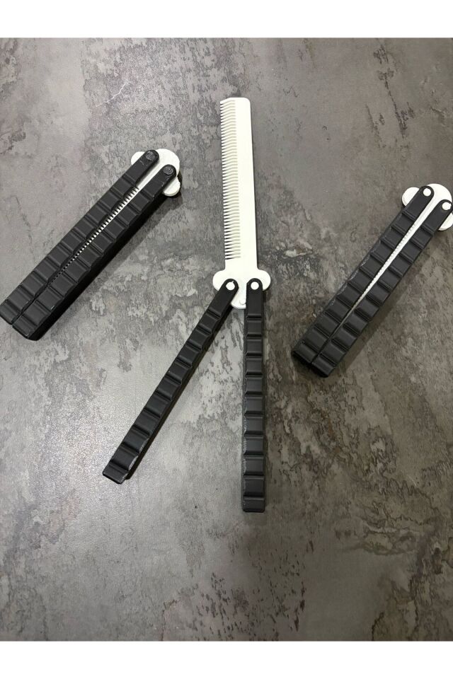 Siyah Beyaz Modern Kelebek Eğitim Sallama Tarak