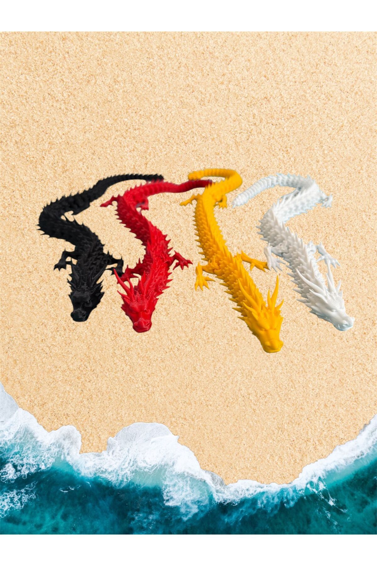 3D Eklemli Ejderha Oyuncak Hediyelik Figür - Obje