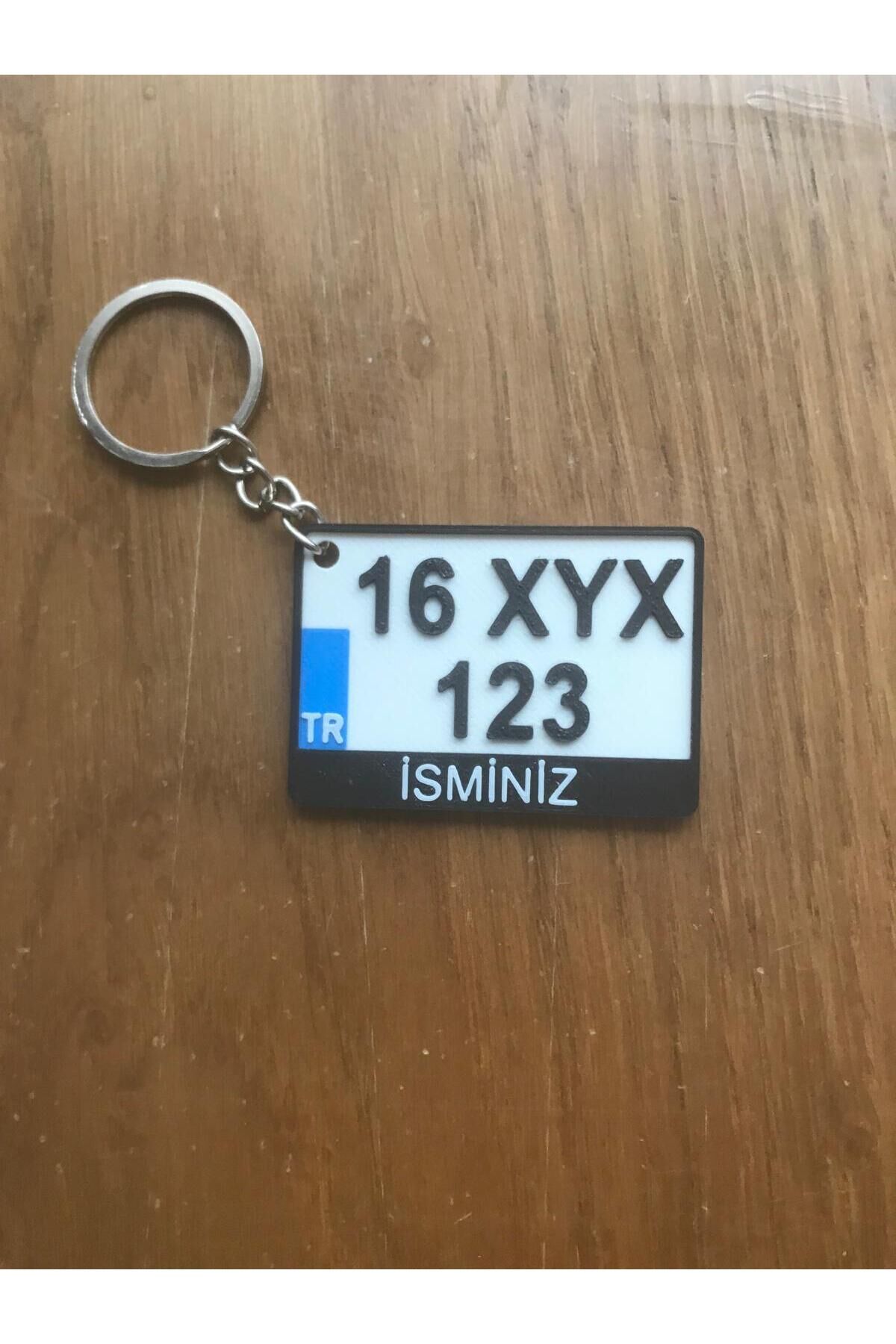 Kişiye Özel Isimli Kare Plaka Anahtarlık ( 1 Adet ) Kare