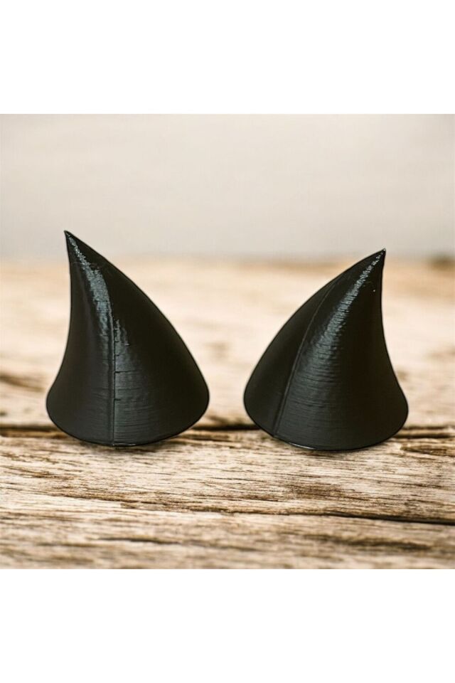 Motosiklet Kask Boynuzu Siyah 2 Adet