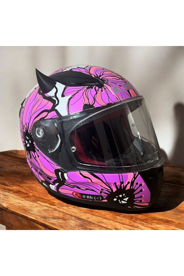 Motosiklet Kask Boynuzu Siyah 2 Adet