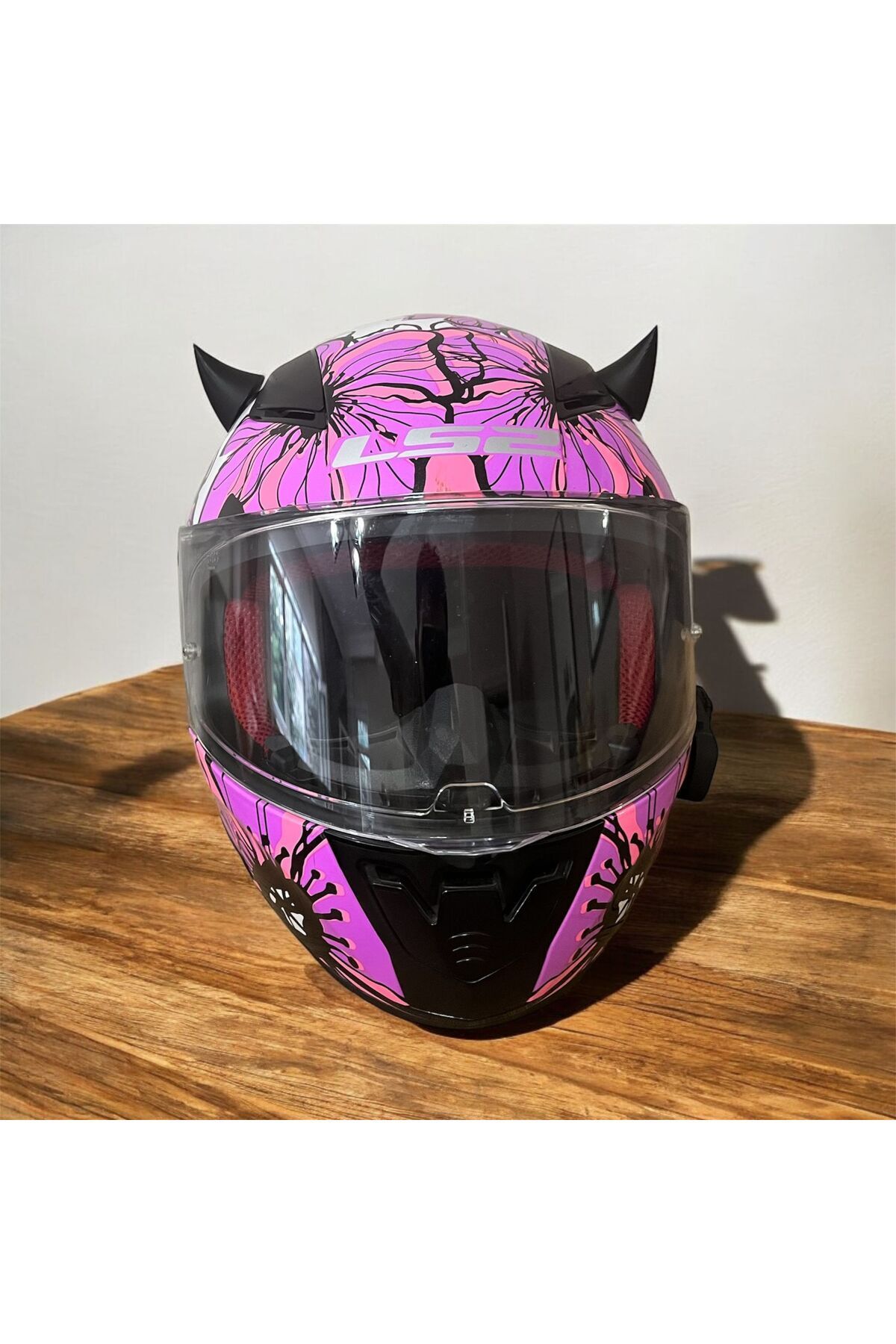 Motosiklet Kask Boynuzu Siyah 2 Adet