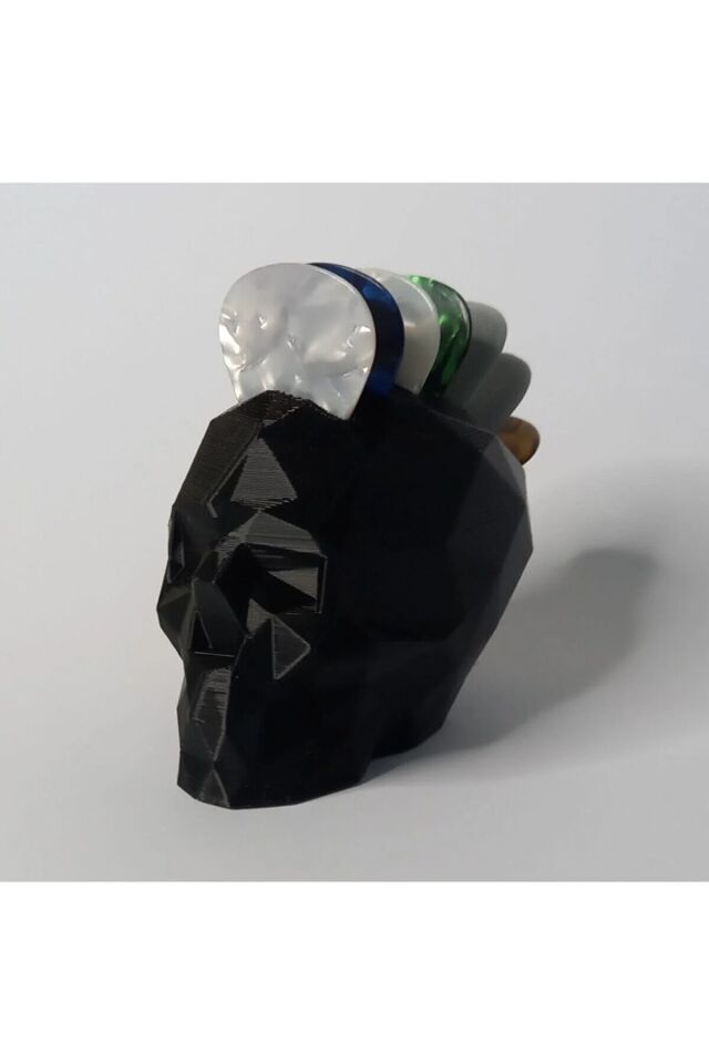 Kurukafa Siyah Tasarım Pena Tutucu Penalık Mohawk Dekoratif