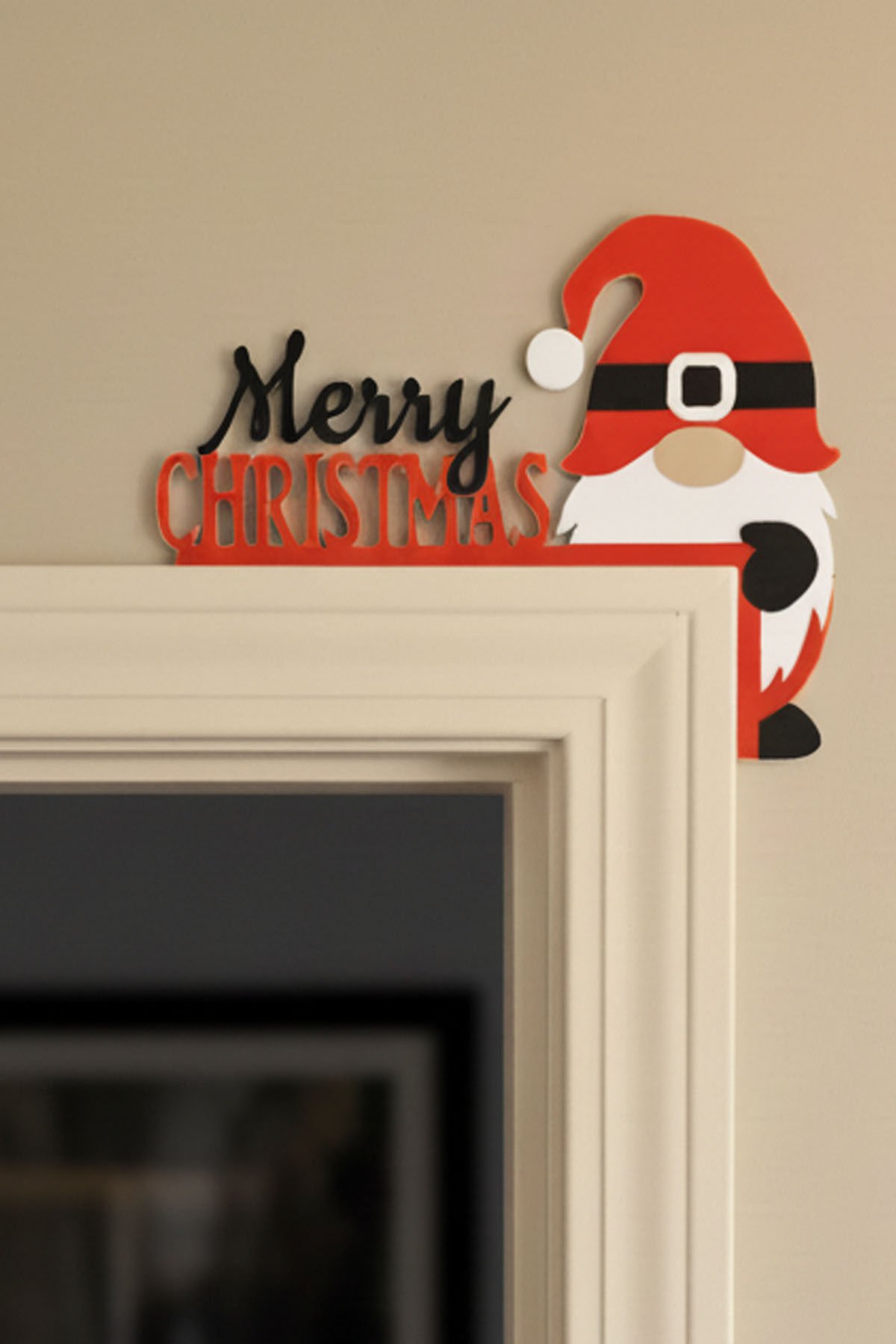 Yılbaşı Kapı Üstü Süsü – Merry Christmas Gnom Tasarım Dekor