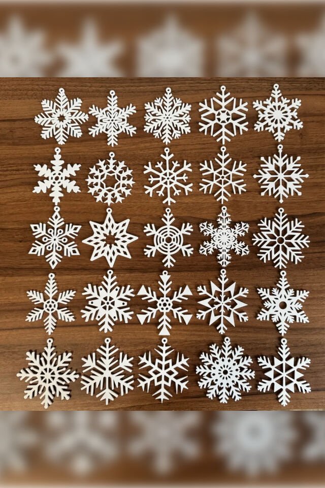 Kar Tanesi Süsleri | Yılbaşı Ağacı Süsleme Seti | Christmas Dekoratif Ornaments