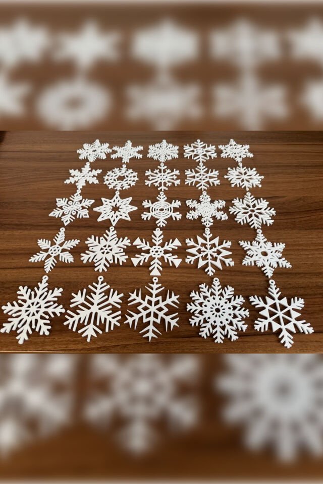 Kar Tanesi Süsleri | Yılbaşı Ağacı Süsleme Seti | Christmas Dekoratif Ornaments