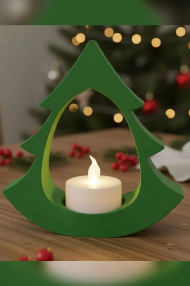 Yılbaşı Ağaç Mumluk | Dekoratif Şamdan