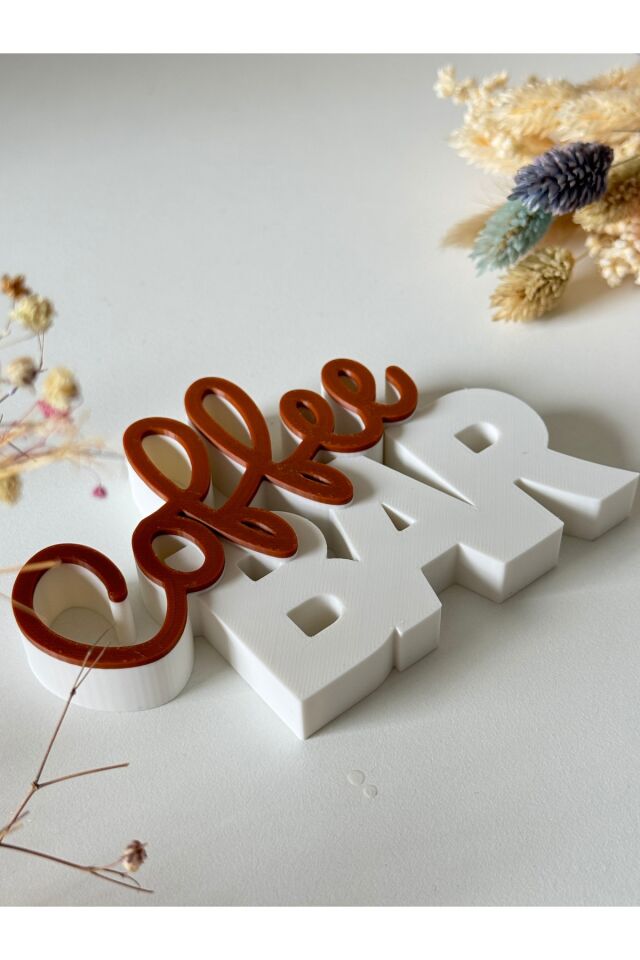 3D CoffeeBar Kahve Köşesi Dekorasyon Ürünü Biblo Obje 12 cm