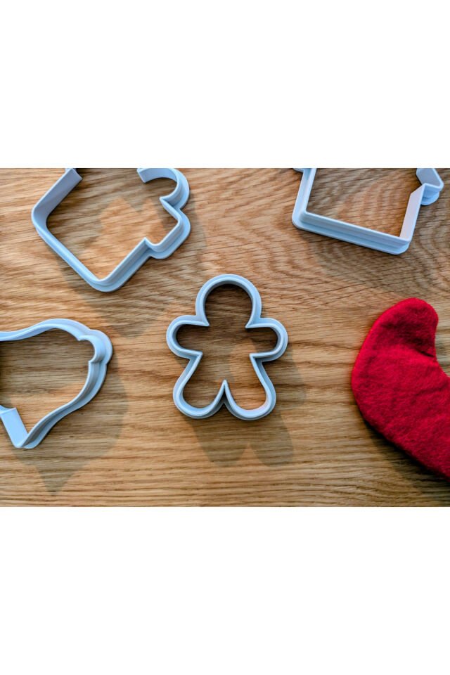 Yılbaşı Kurabiye Kalıbı Seti | 3D Baskı Christmas Deer & Snowflake Cookie Cutters