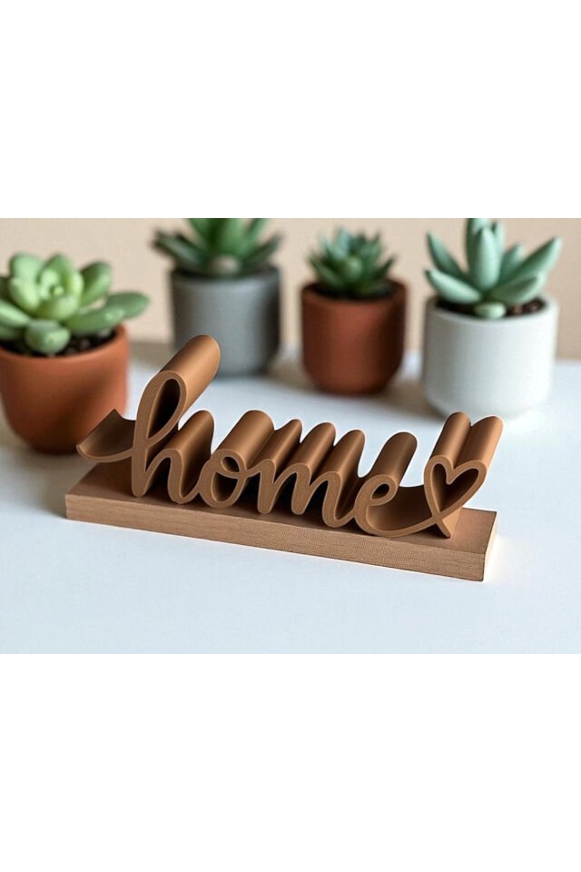 3D Home Masa Süsü Kalp Detaylı Biblo Obje