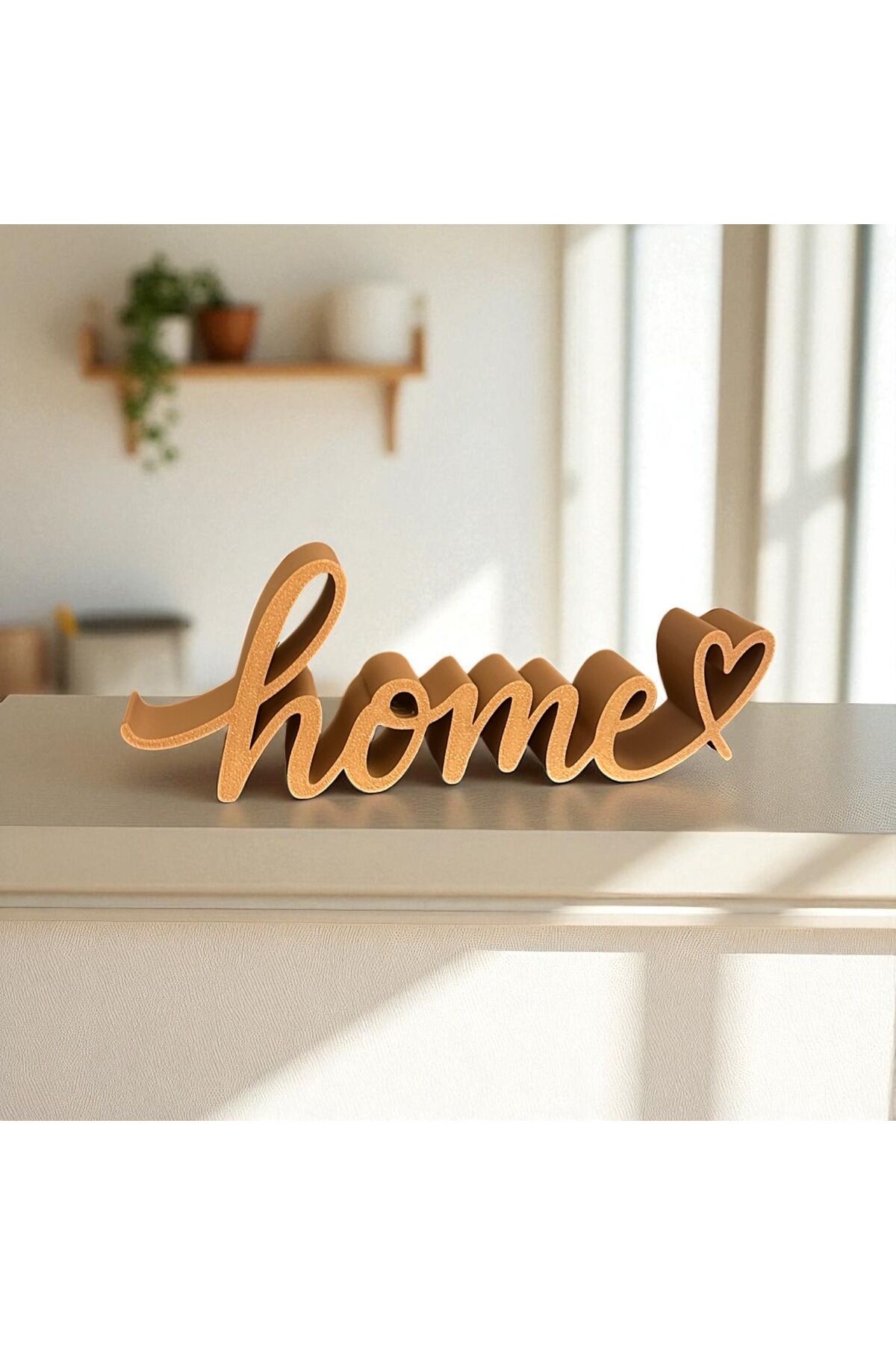 3D Home Masa Süsü Kalp Detaylı Biblo Obje
