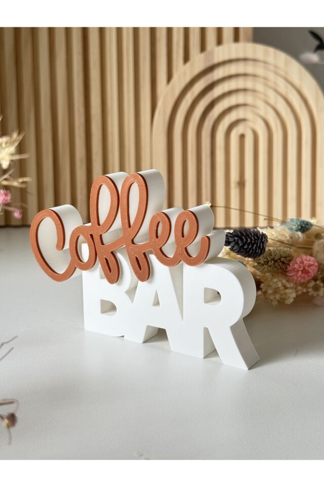 3D Kahve Köşesi Coffee Bar Dekoratif Obje Biblo