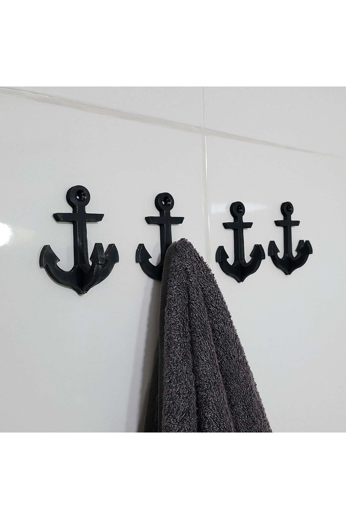 Çapa Askı Seti-4 Adet-Vestiyer, Banyo Askısı-Elbise, Anahtarlık Askısı