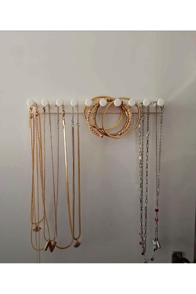 Takı Kanca Rayı Organizer Askılık 10 Bölmeli Askılık