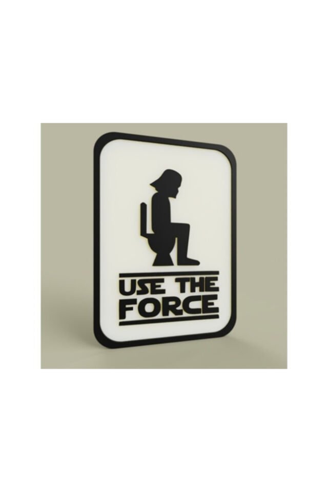 Yapışkanlı Star Wars Duvar Süsü, 'Us the Force' Tuvalet ve Banyo Kapı Tabelası