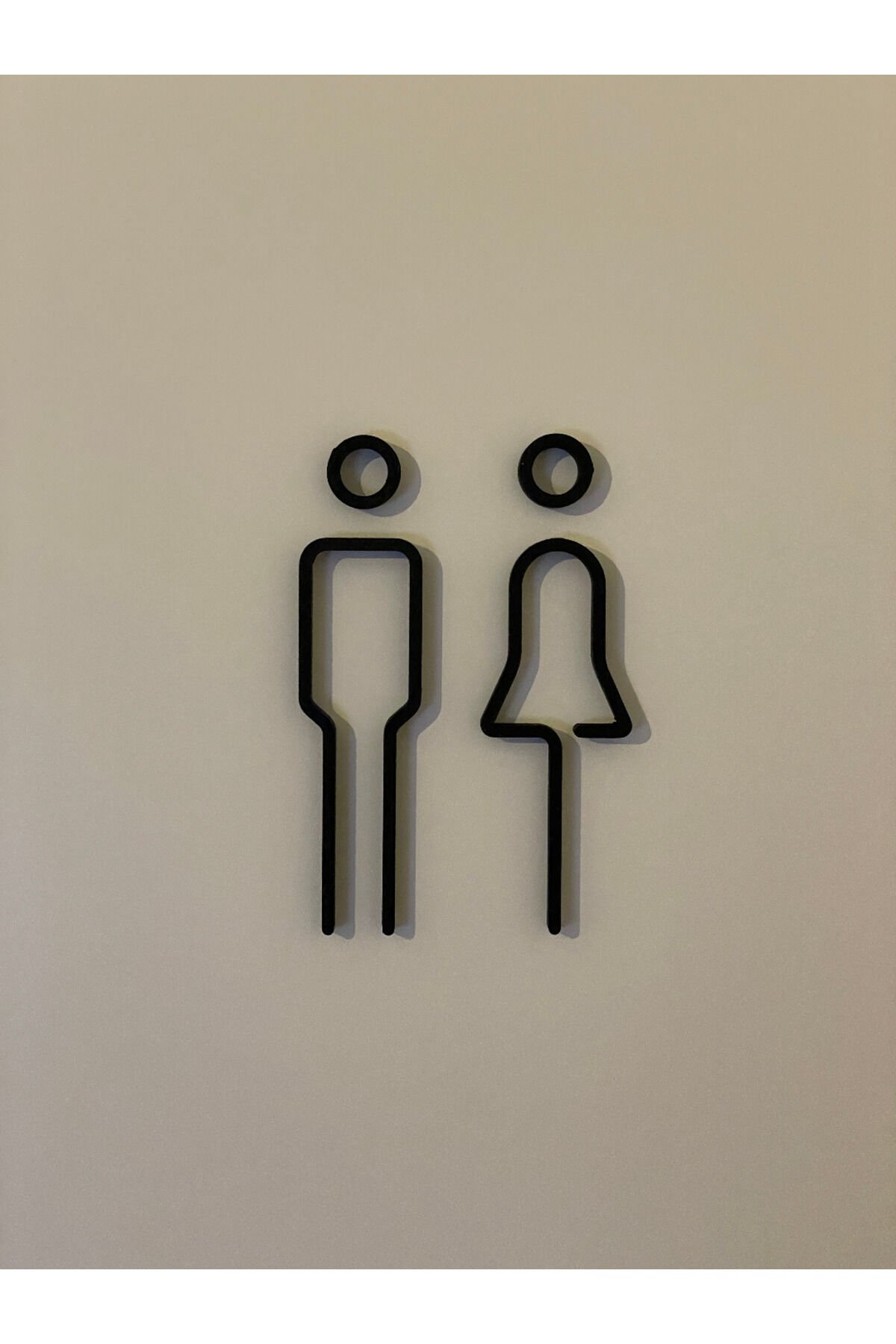 WC Kapı Tabelası – Erkek Kadın Tuvalet İşareti | Minimalist Kapı Süsü