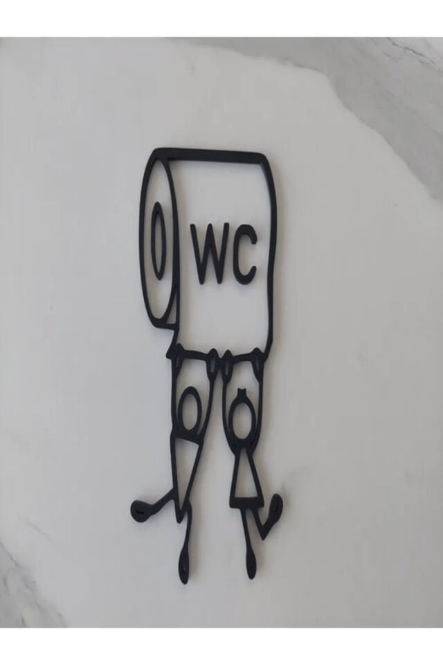 WC Kapı Tabelası – Erkek Kadın Tuvalet Kapı Süsü | Dekoratif WC İşareti