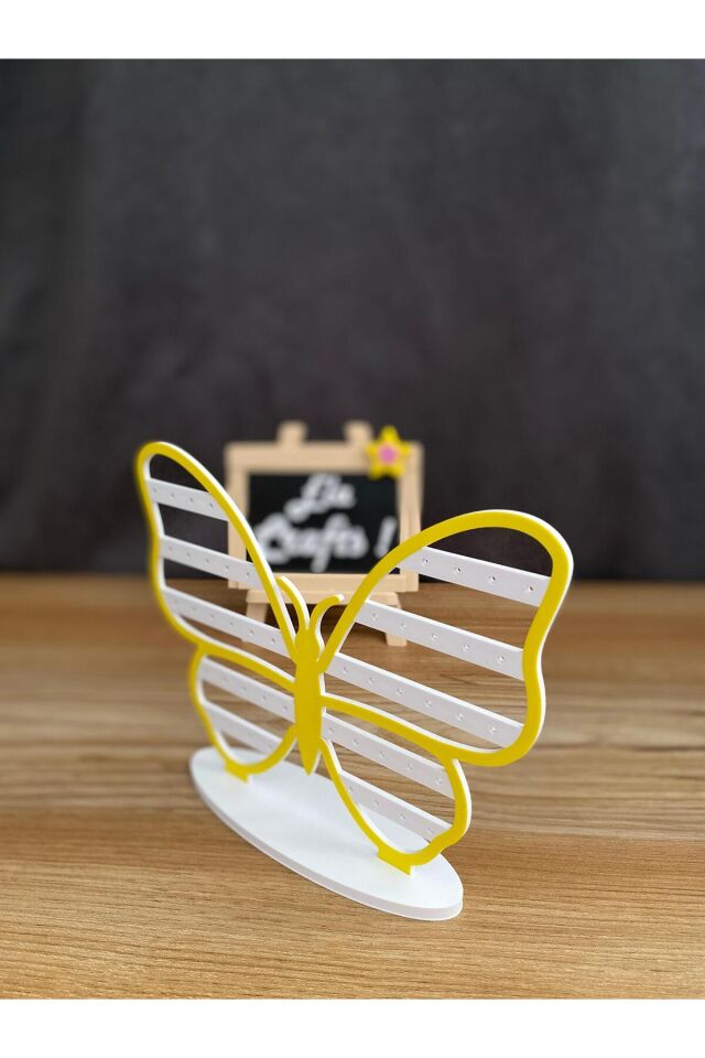 3D Kelebek Formlu Küpe Standı – Dekoratif Takı ve Aksesuar Düzenleyici, Masaüstü Organizer