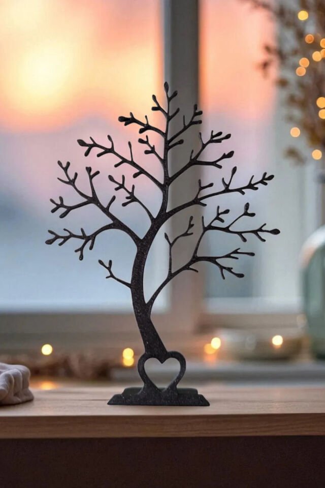 Dekoratif Agaç Masa Üstü Şık Tasarım Ev Dekoru
