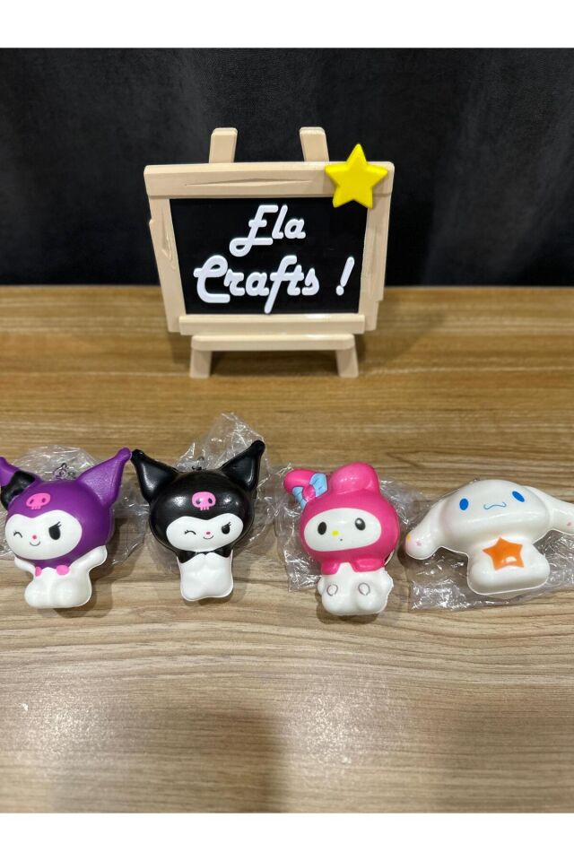 4 Adet Yumuşak Kuromi Anahtarlık