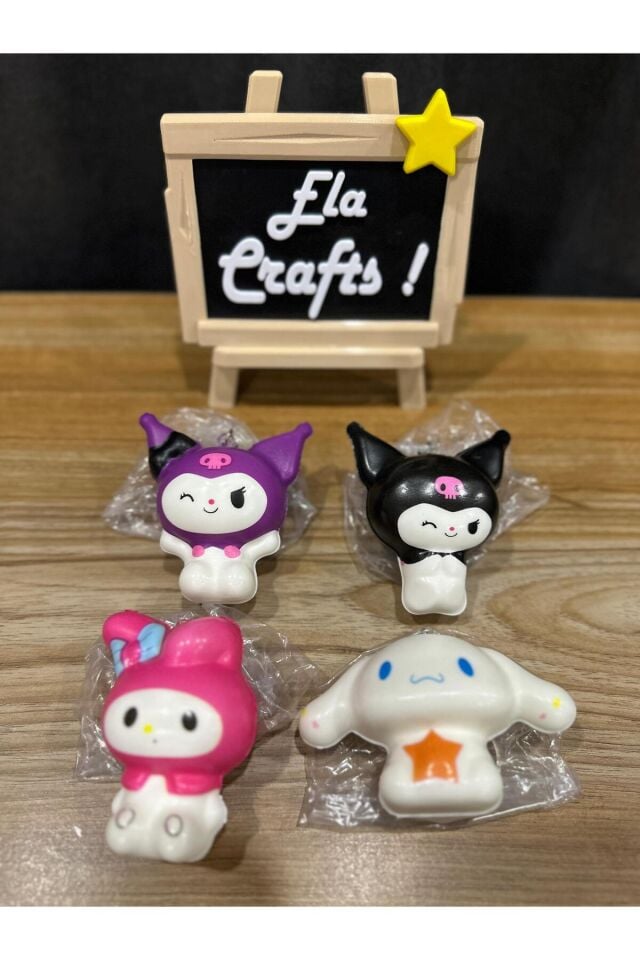 4 Adet Yumuşak Kuromi Anahtarlık