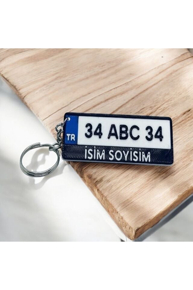 Kişiye Özel Uzun Plaka Anahtarlık