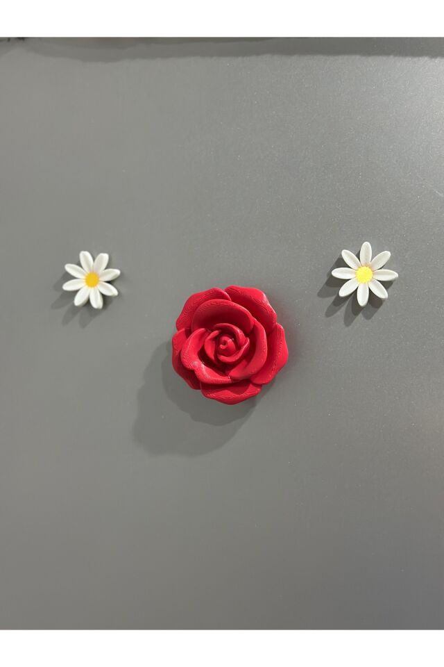 Gül Şeklinde Magnet | Dekoratif Çiçek Tasarım Buzdolabı Süsü