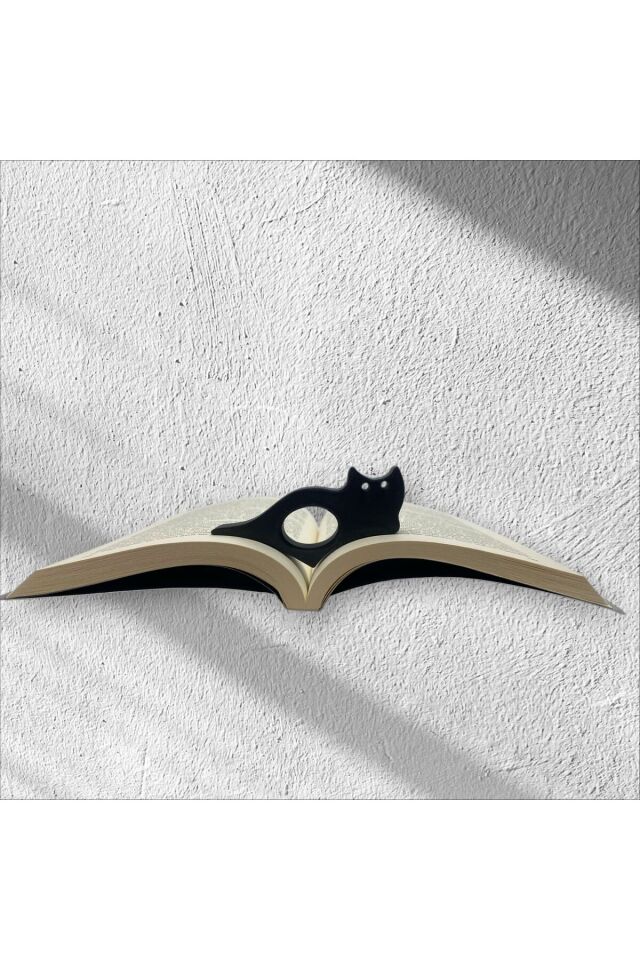 Kedi Kitap Okuma Yüzüğü Sayfa Tutucu