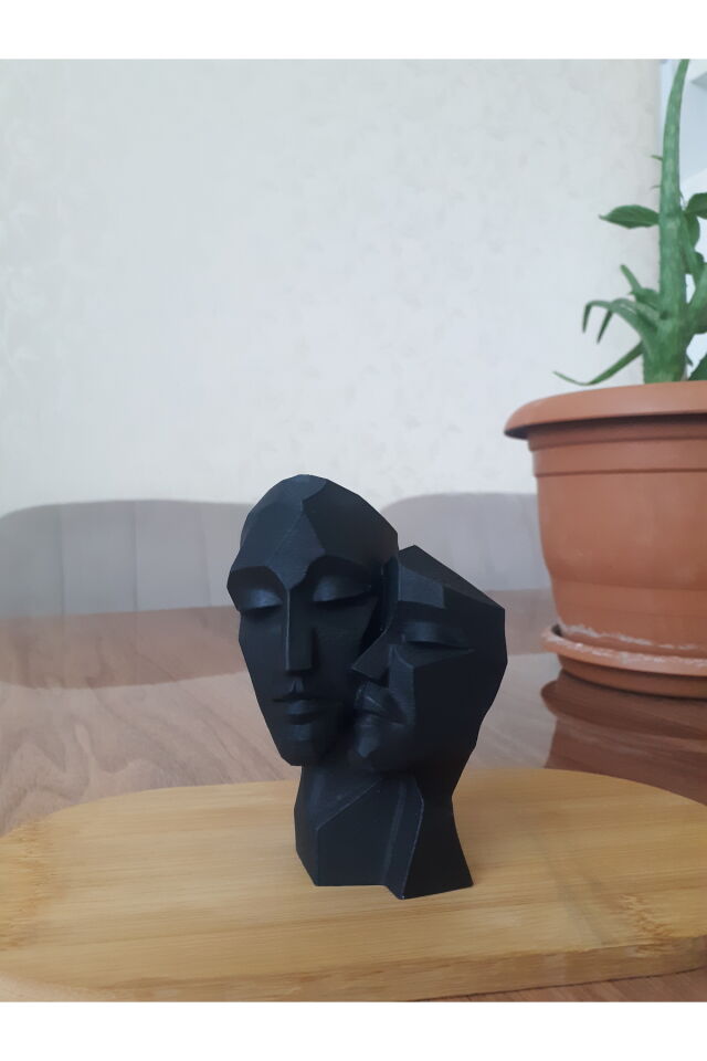 Yüzler Heykeli Dekoratif Obje Biblo