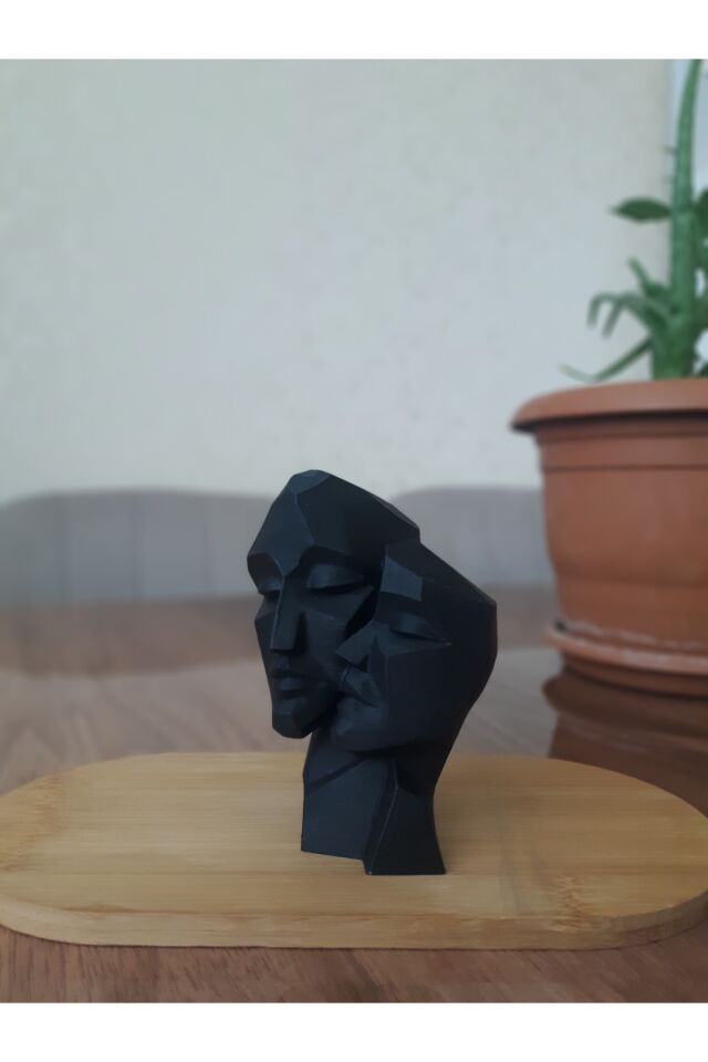 Yüzler Heykeli Dekoratif Obje Biblo