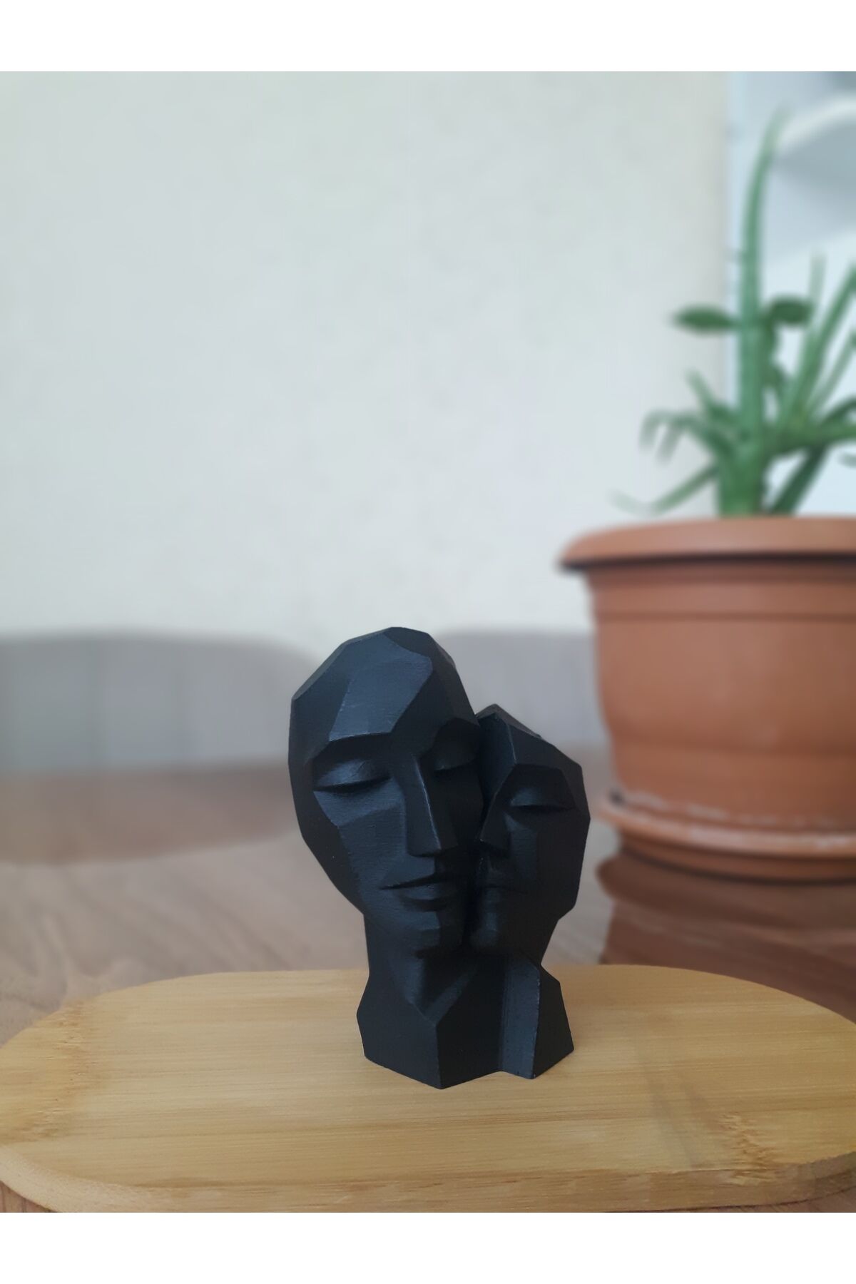 Yüzler Heykeli Dekoratif Obje Biblo