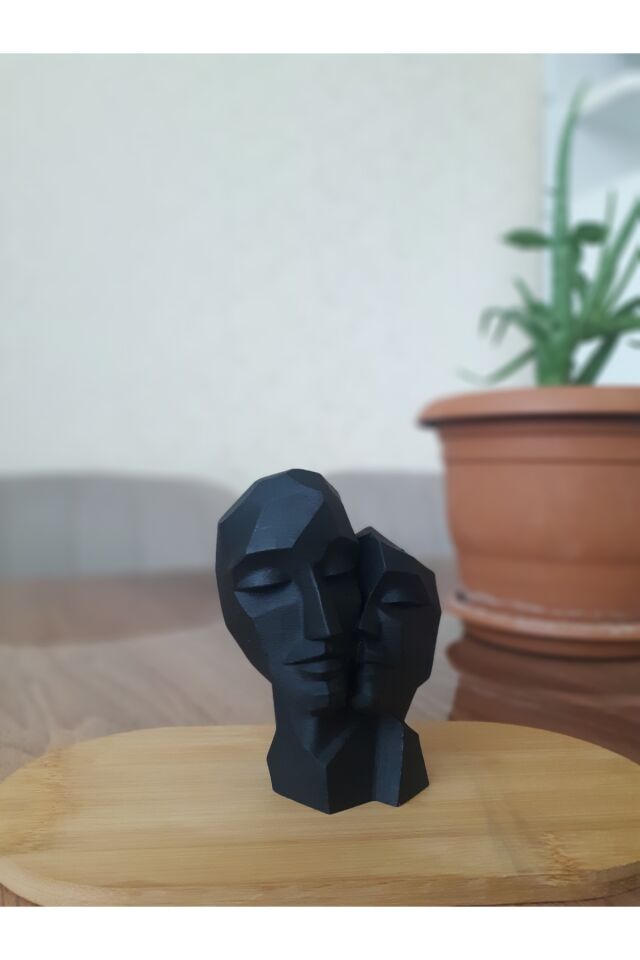 Yüzler Heykeli Dekoratif Obje Biblo