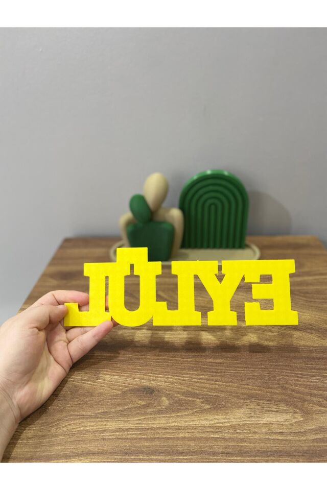 Kişiye Özel Kabartmalı İsim Yazısı – Tüm Renklerde Baskı | Kapıya Yapıştırılabilir & Dekoratif