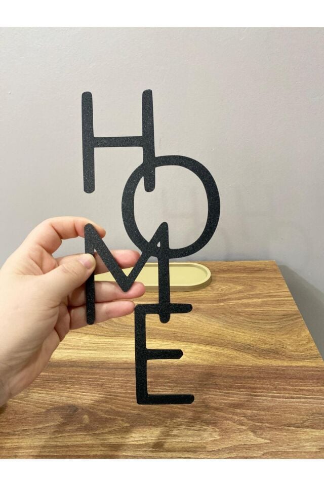 Modern Tasarım HOME Yazısı – Duvar & Kapı İçin Yapışabilir Dekoratif Yazı | Şık ve Minimal Dokunuş