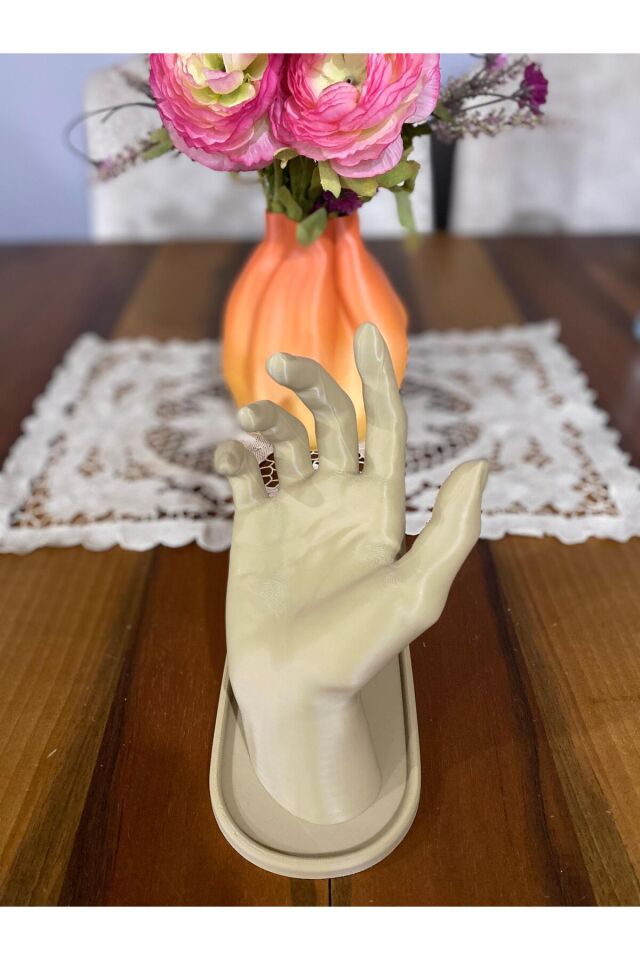 El Şeklinde Takı Tutucu, Şık ve Fonksiyonel Dekoratif Aksesuar Standı