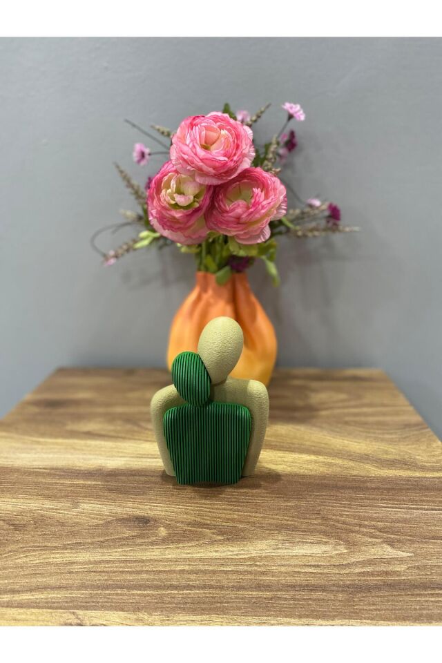 Minimalist Sevgi Temalı Çift Biblo – Modern ve Şık Dekoratif Obje (2 Parça)