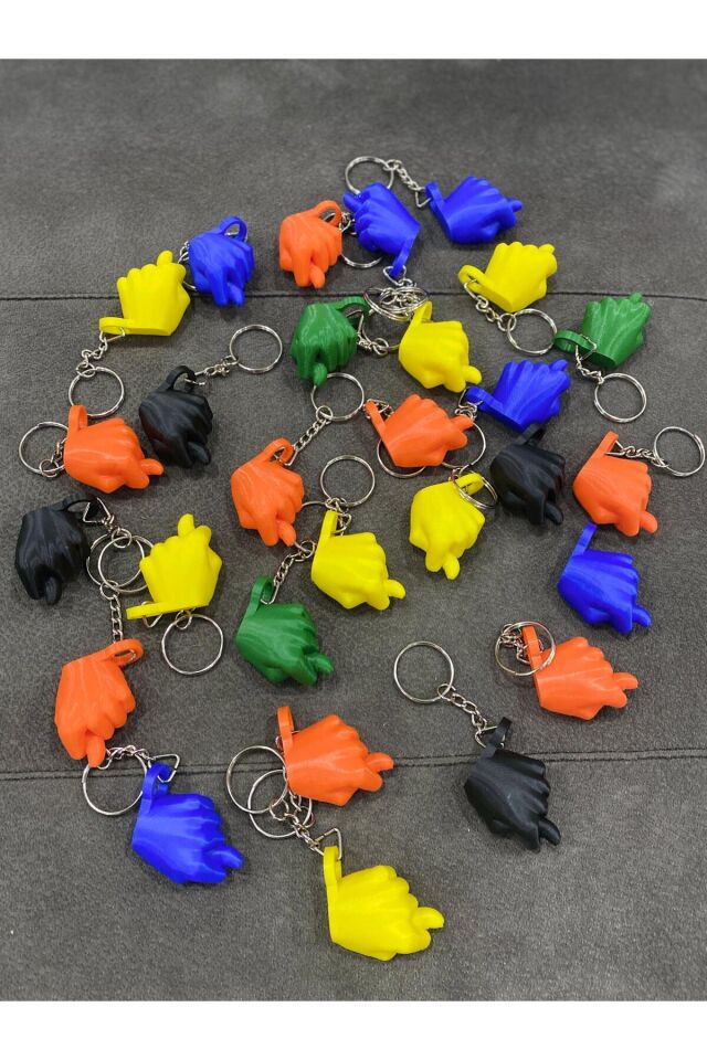 3d Espirili Anahtarlık ( 3 Adet ) Tüm Renkler Mevcut