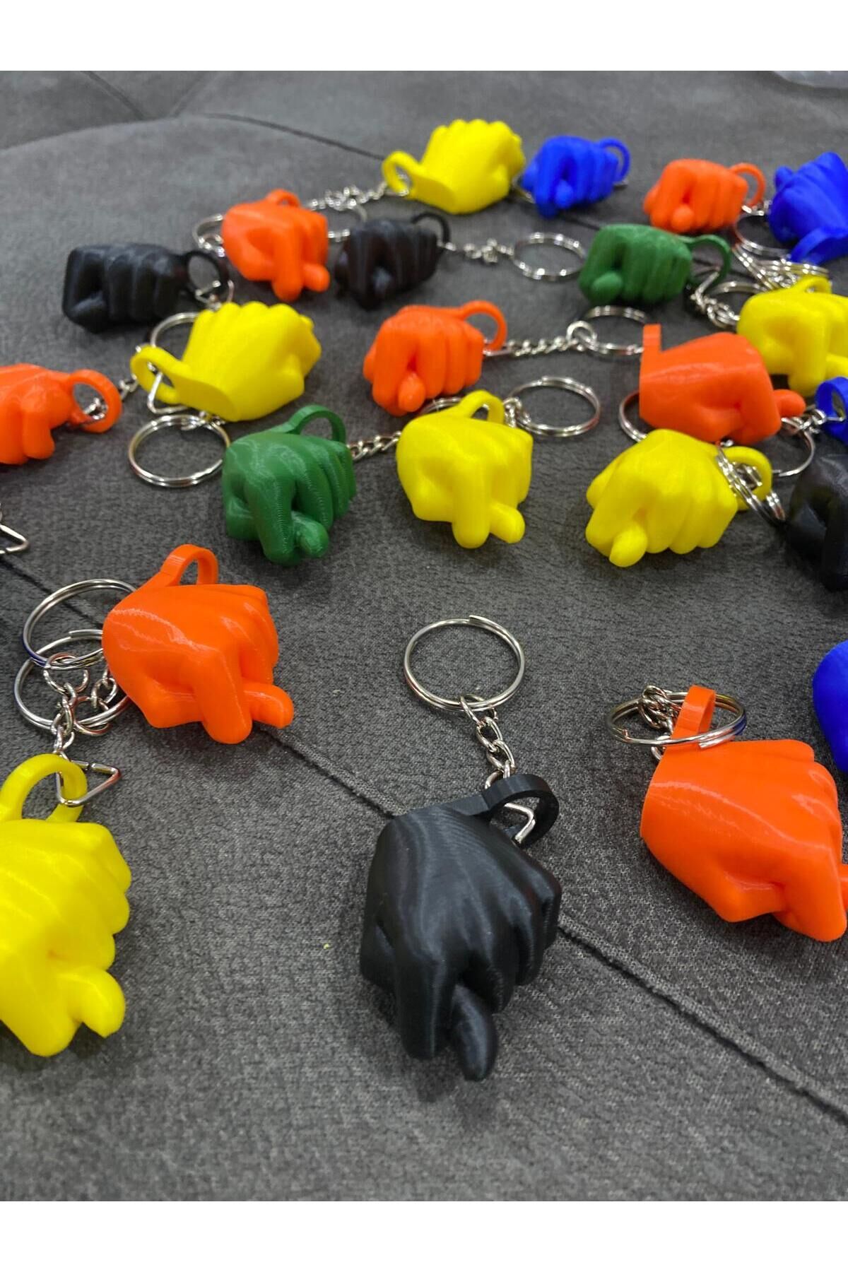 3d Espirili Anahtarlık ( 3 Adet ) Tüm Renkler Mevcut