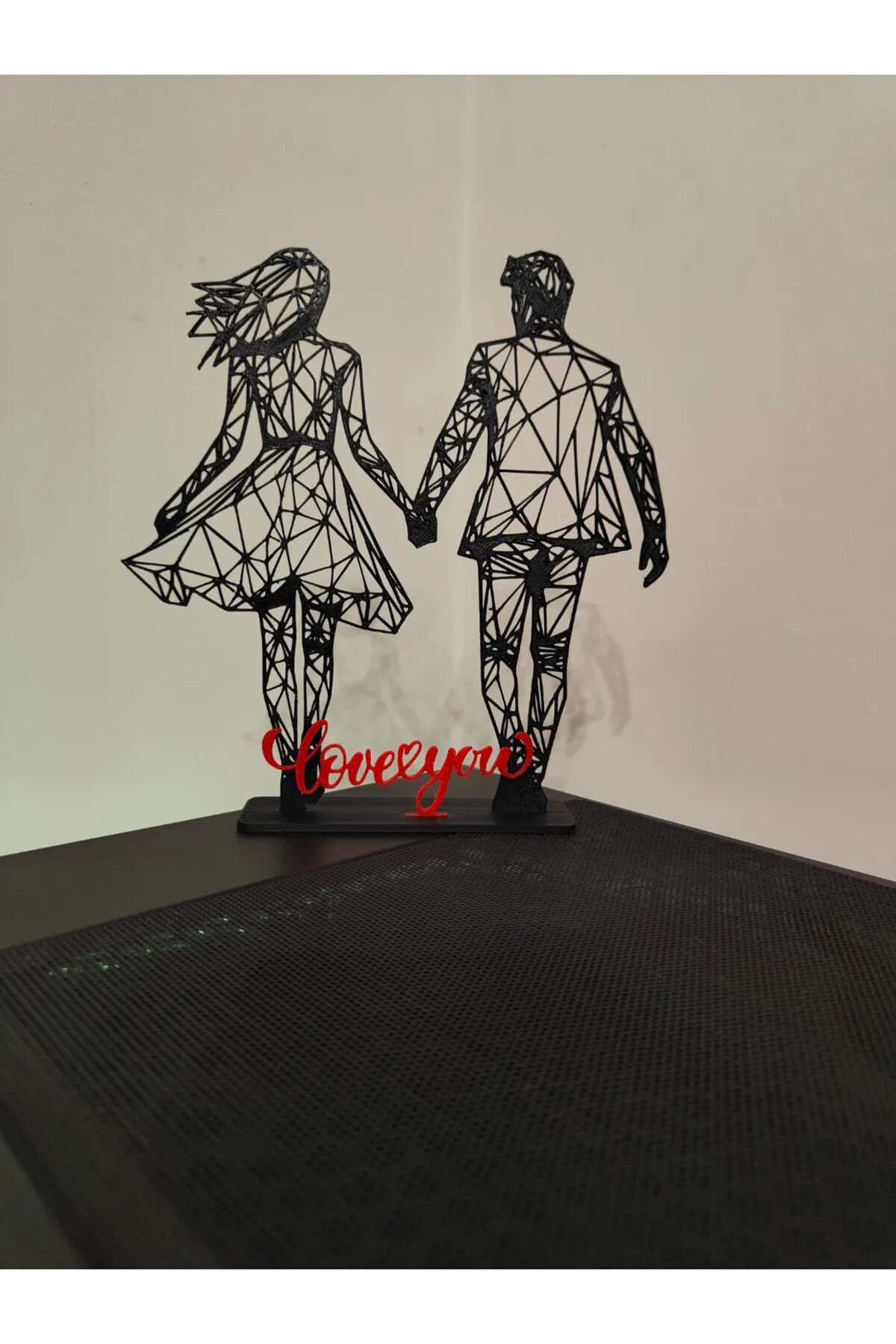 I LOVE YOU Yazılı Romantik Sevgili Figürlü Dekoratif Biblo