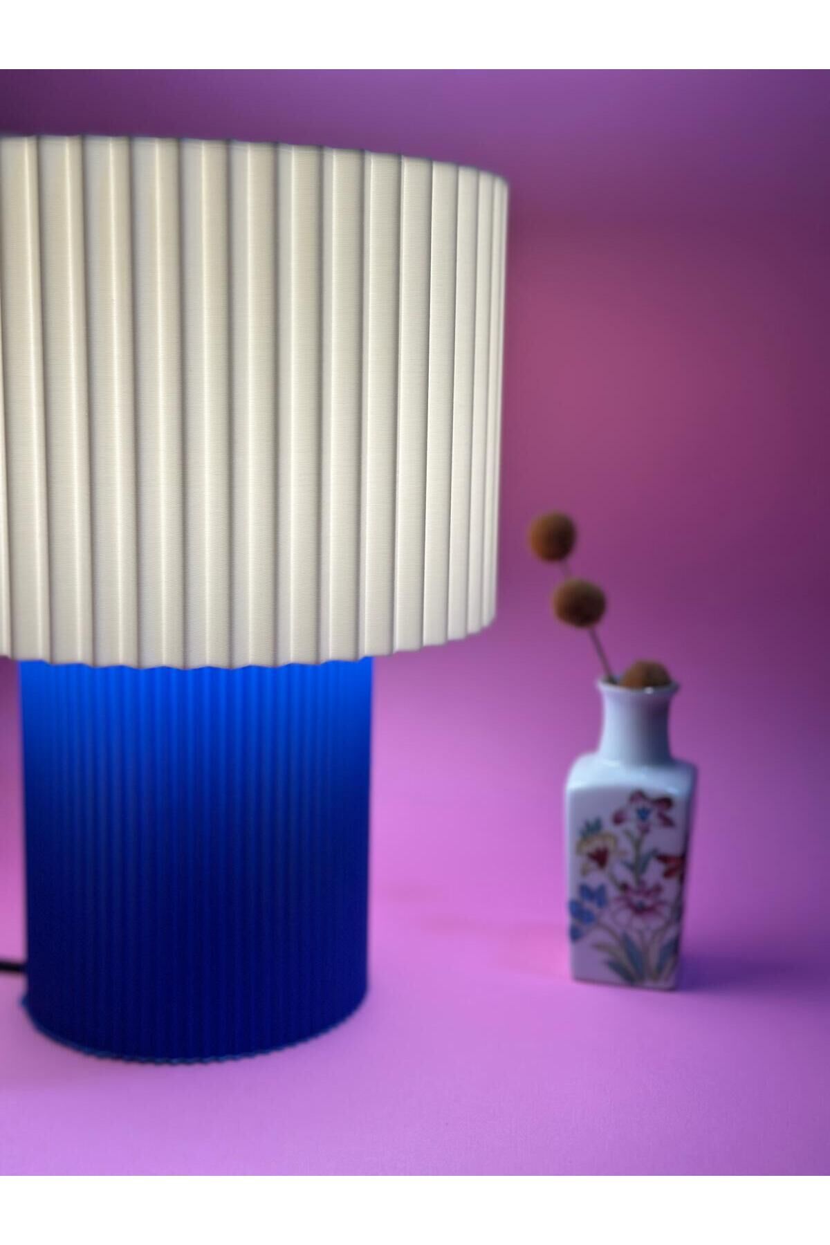 Minimalist Tasarımlı Vera 3dBaskı Abajur -  Aç/kapat Tuşlu, Modern Ve Şık Aydınlatma